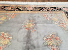 8' 6" X 11' 5" Vintage Handmade Chinese Carving Sculpture Wool Rug Flowers Nice - Jewel Rugs