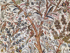 Stunning Semi Antique Silk Persian Qum Tree of Life Rug, Animal Motifs, Hand-Knotted, Cream and Gold, 4'8" x 7' 2" - Jewel Rugs