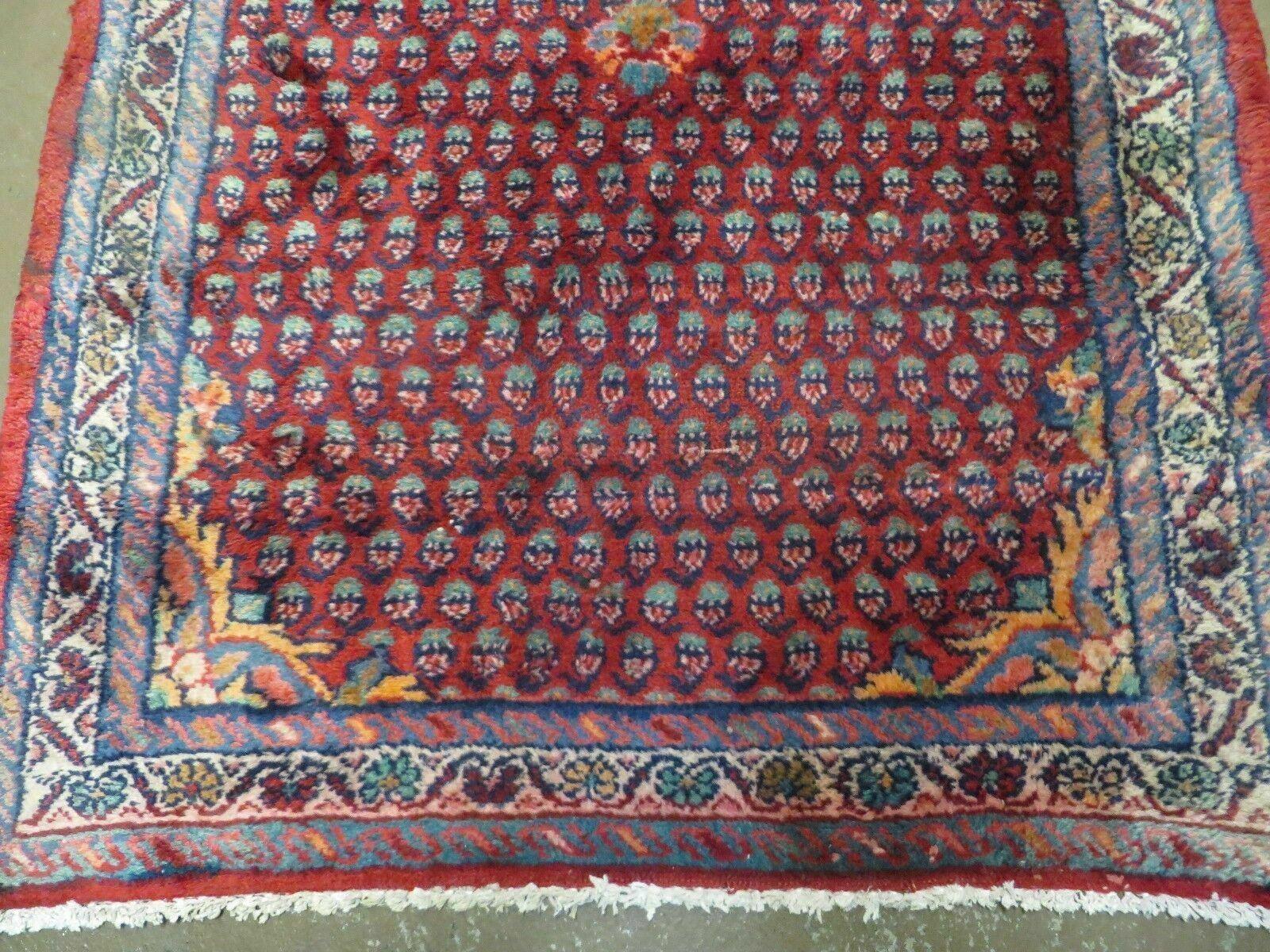 3' X 5' Antique Handmade Indian Allover Wool Rug Vegetable Dye Pomegranate Nice - Jewel Rugs