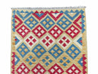 3x5 Kilim Rug Multicolor Tribal Kilim Rug 3 x 5 Tan Light Blue Red Beige New Turkish Anatolian Wool Kilim Flatweave Rug - Jewel Rugs