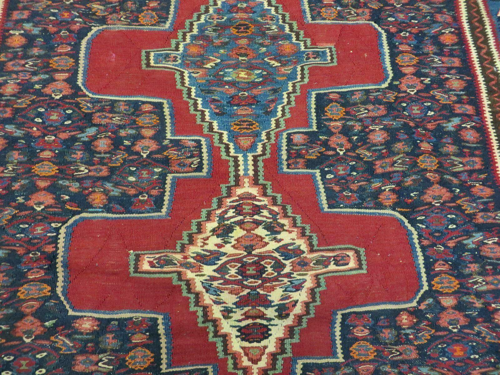 4' X 5' Antique Handmade Turkish Wool Kilim Flat weave Rug Blanket Tribal - Jewel Rugs