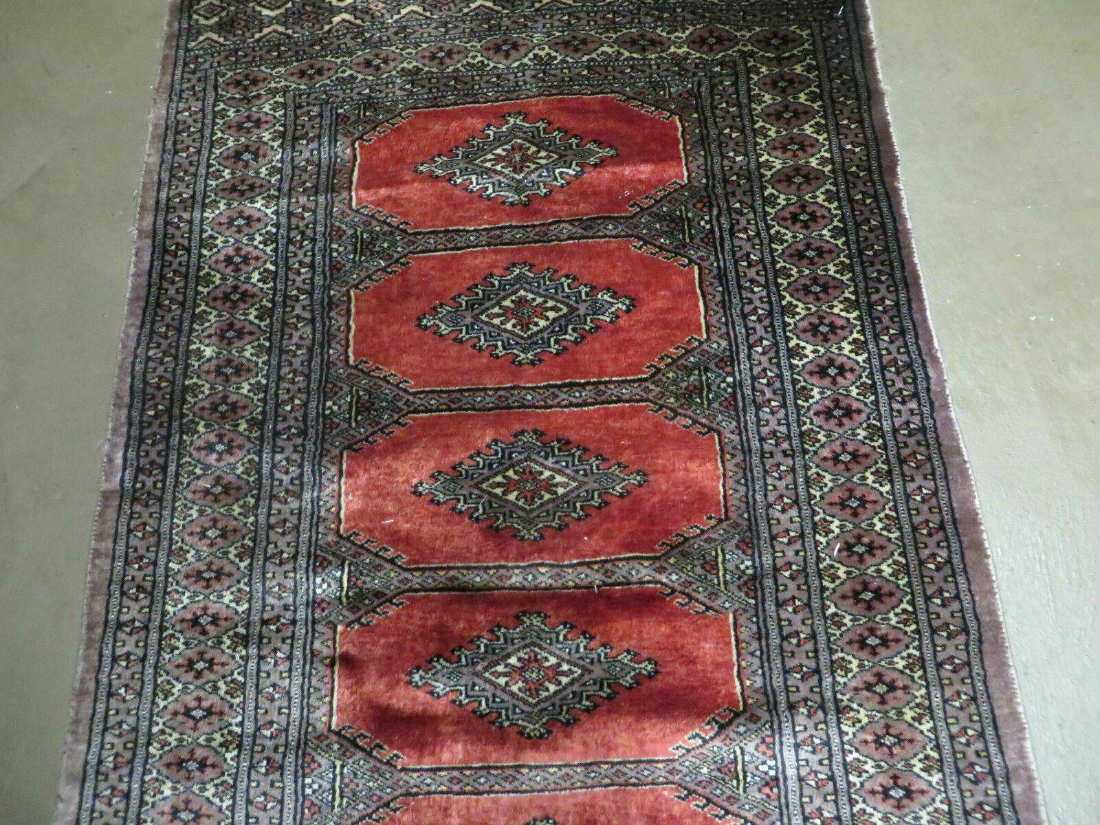 3' X 5' Vintage Handmade Pakistani Turkoman Bokhara Balouch Woven Wool Rug Nice - Jewel Rugs