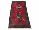 3x5 New Vintage Handmade Wool Rug Tribal Turkoman Balouch Red Tribal Rug Veg Dye - Jewel Rugs