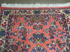 2' 11" X 12' 7" Vintage Indian Floral Handmade Wool Runner Rug Red Nice - Jewel Rugs