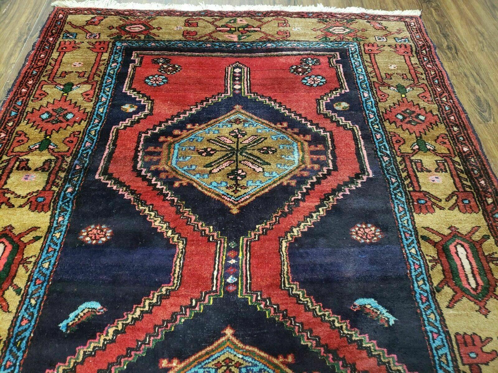 4' X 7' Antique Handmade Oriental Wool Area Rug Hand Knotted Carpet Camel Hair - Jewel Rugs