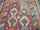 4' X 7' Vintage Turkish Kilim Hand Made Flat Weave Wool Rug Veg Dye Nice - Jewel Rugs