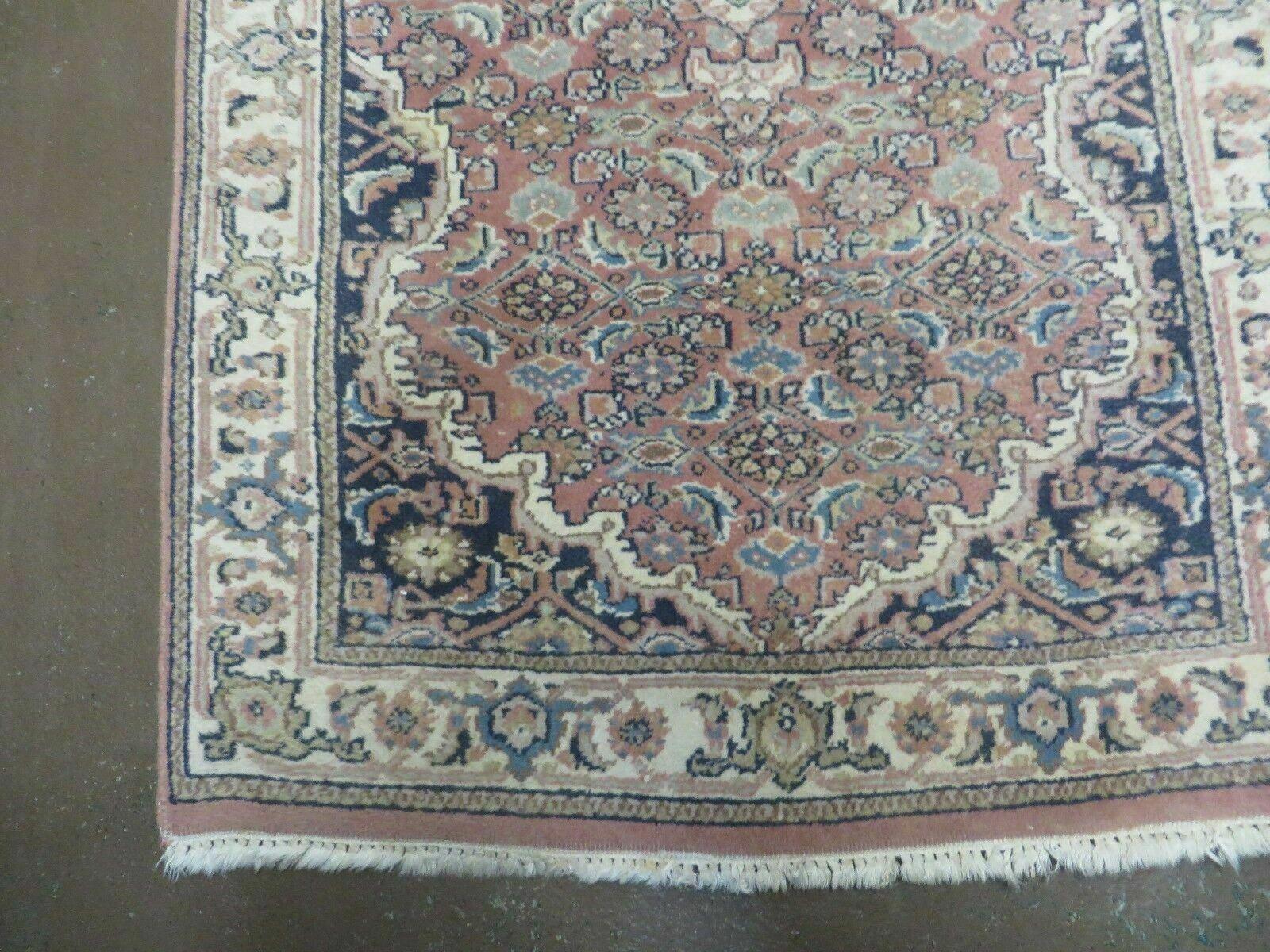 2' X 4' Vintage Handmade India Floral Oriental Jaipur Wool Rug Carpet NICE - Jewel Rugs