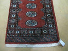 2' 4" X 11' 6" Vintage Handmade Bokhara Turkoman Pakistani Wool Runner Rug Nice - Jewel Rugs