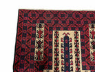 3x5 New Handmade Tribal Rug Afghan Rug Prayer Rug Balouch Wool Rug Red Black Tan - Jewel Rugs