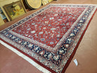 8x10 Pak Persian Floral Rug, 8 x 10 Pakistani Peshawar Rug, Red Persian Rug, Traditional Oriental Carpet, Hand-Knotted, Living Room Rug Nice - Jewel Rugs