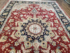 6.5 x 9.5 Medallion Rug 6x9 Vintage Pak Persian Rug, Red Pakistani Rug, Traditional Oriental Rug, Vintage Wool Rug, 5.9 x 9.6 Rug Nice - Jewel Rugs