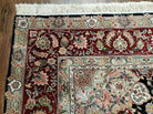 8' X 10' Vintage Handmade Fine Chinese Oriental Wool Rug With Silk Accents - Jewel Rugs