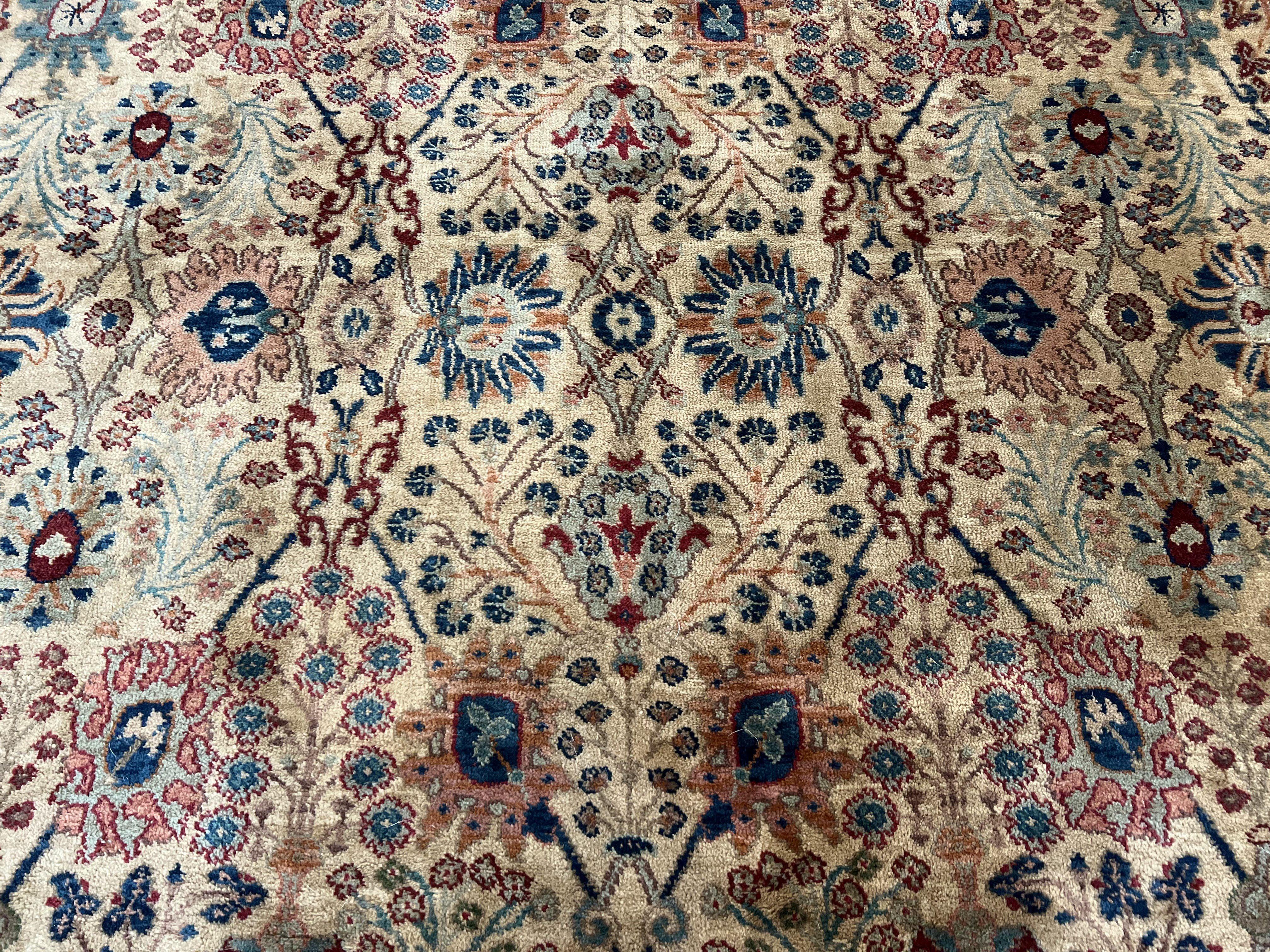 10x14 Karastan Samovar Rug Teawash #900-901 Persian Vase Pattern, Vintage Wool Karastan Carpet, Traditional Area Rug, Allover Pattern, Beige - Jewel Rugs