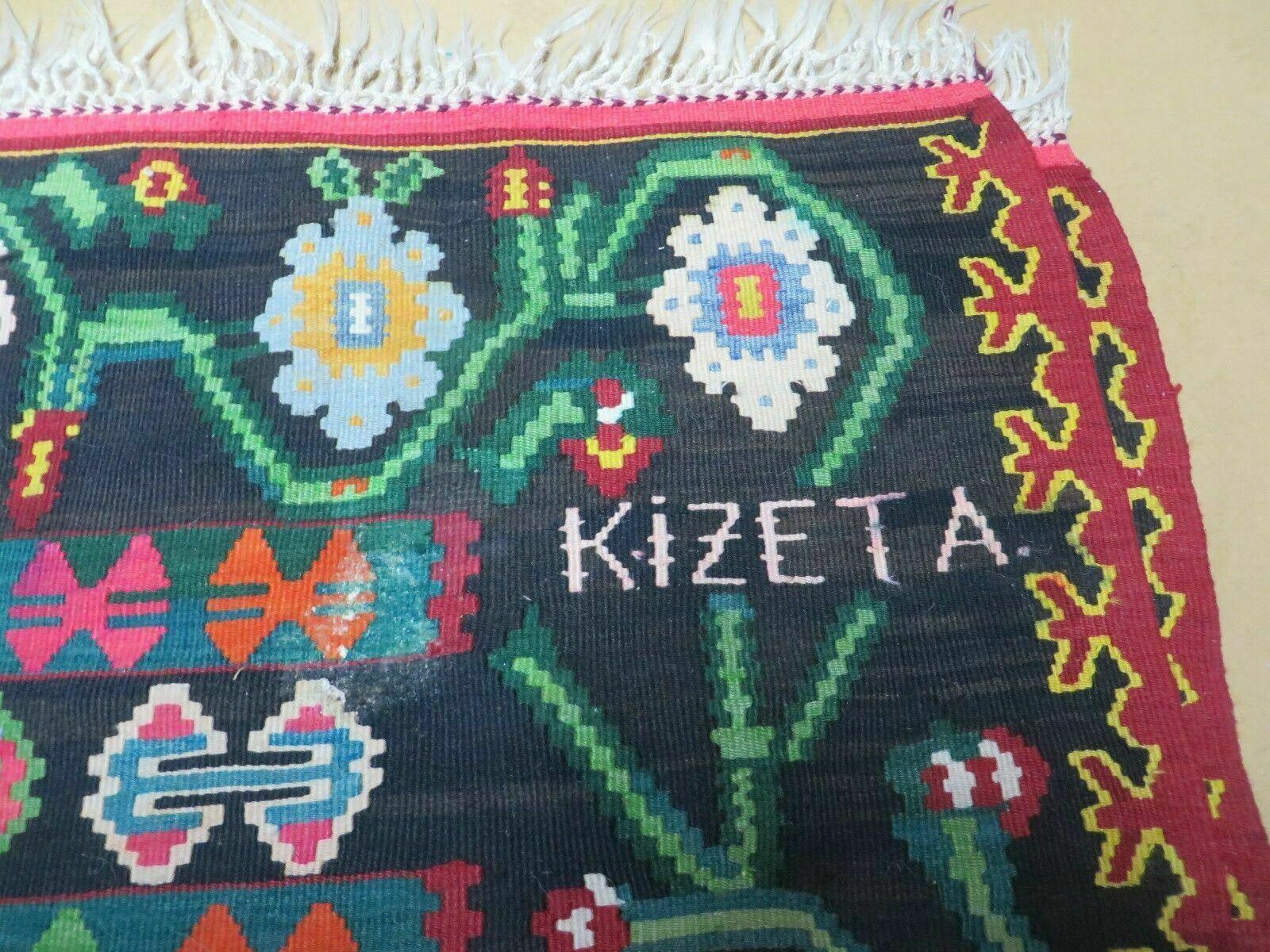 7' X 10' Vintage Turkish Kilim Handmade Flat Weave Wool Rug Vegy Kizeta - Jewel Rugs