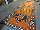 4' 6"X 16' 6" Antique Handmade India Geometric Wool Rug Tribal Veg Dye Nice - Jewel Rugs