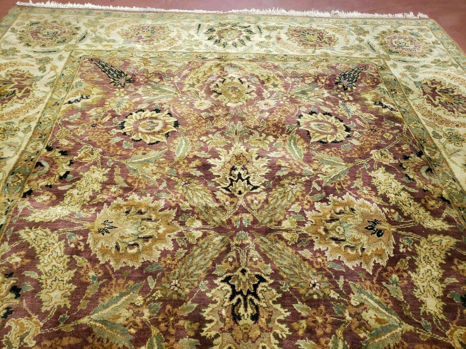 8' X 10' Handmade India Wool Rug Carpet Hand Knotted Vegetable Organic Nice - Jewel Rugs