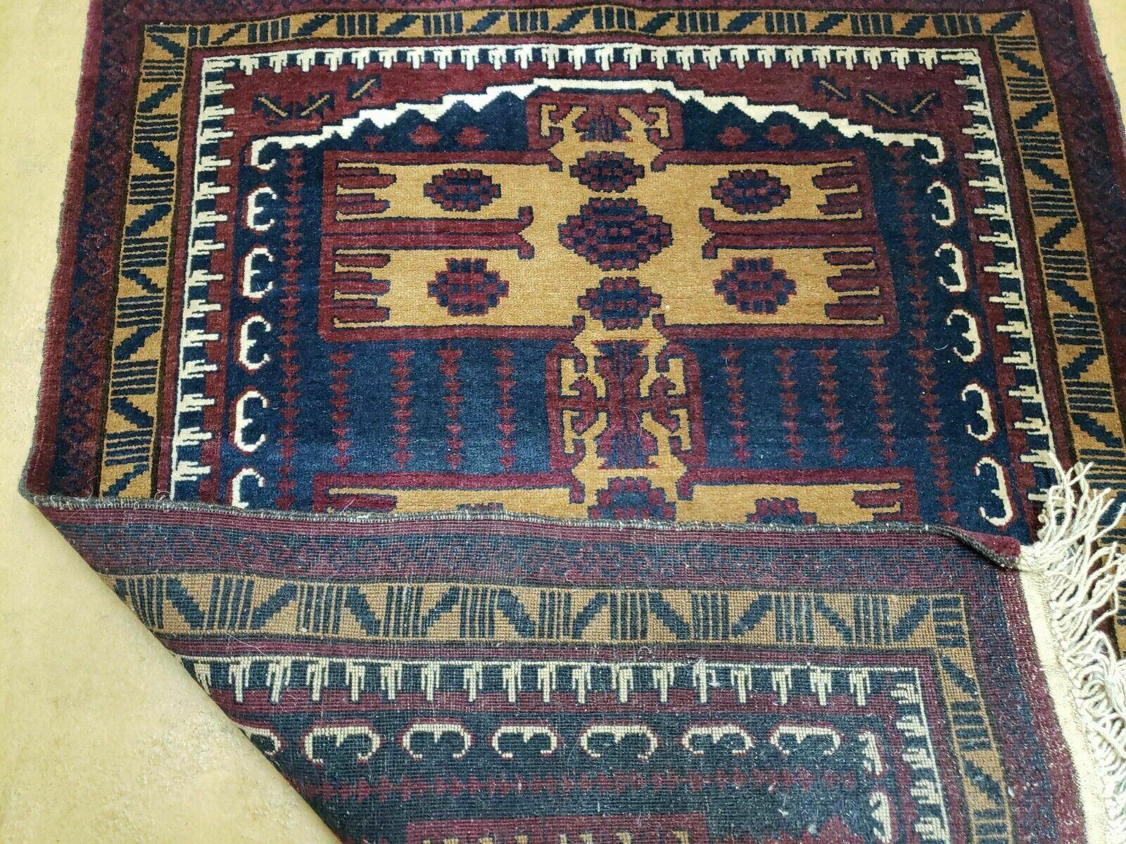 3' X 4' Vintage Handmade Balouchi Balouch Tribal Wool Rug Nice - Jewel Rugs