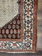 Rare Persian Tribal Runner Rug 3.5 x 10, Sarab Serab Kalegy Carpet, Antique 1920s Collectible Geometric Medallion Oriental Wool Runner, Hand Knotted, Camel Hair Color - Jewel Rugs