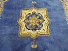 7' X 10' 5" Handmade Moroccan Urban Rabat Wool Carpet Blue Area Rug - Jewel Rugs