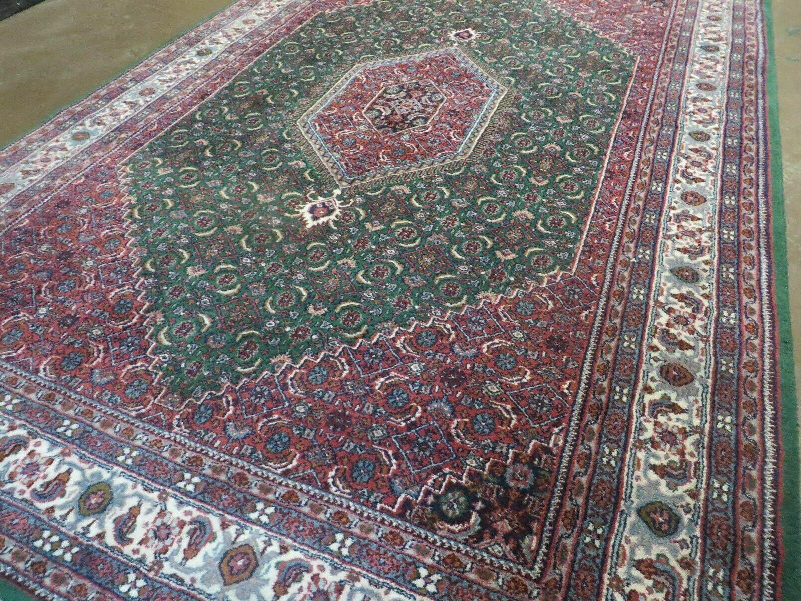 6' X 9' Vintage Handmade India Floral Oriental Rug Hand Knotted Carpet Green - Jewel Rugs