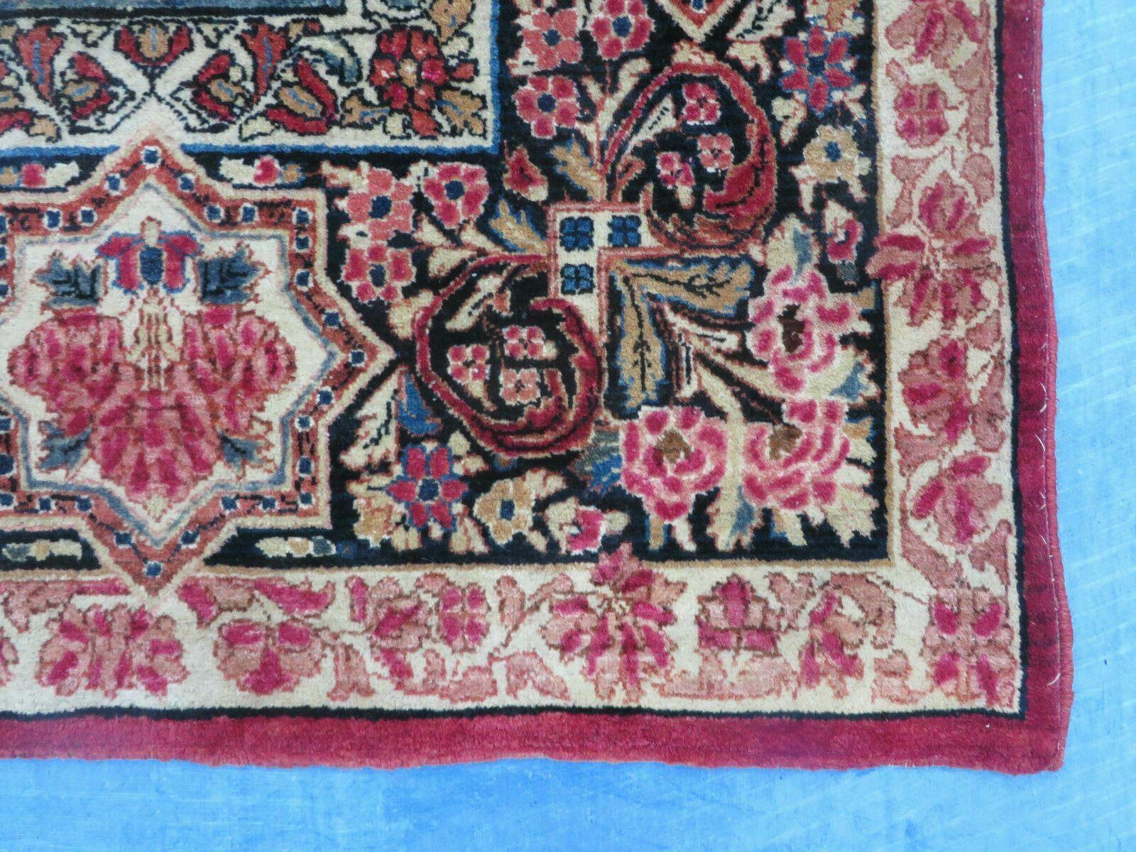 9' X 12' Antique Fine Handmade India Floral Oriental Wool Rug Carpet Red Nice - Jewel Rugs