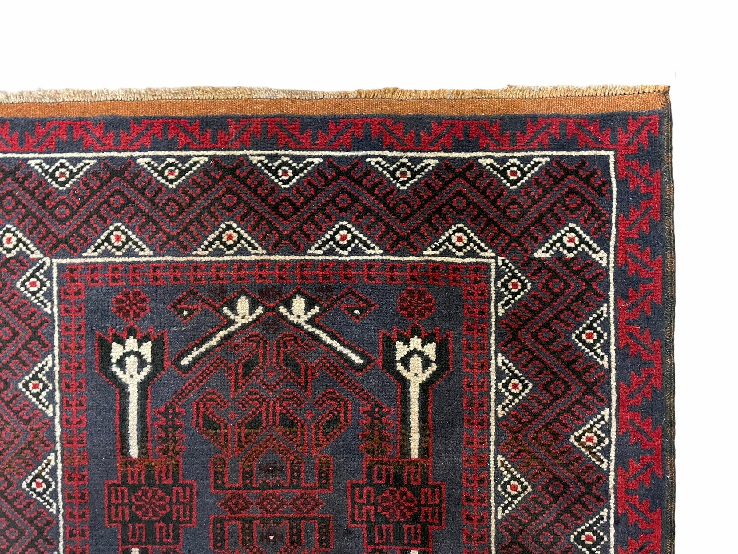 3x5 New Vintage Handmade Tribal Wool Rug Balouch Rug Afghan Rug Red Beige Nice - Jewel Rugs