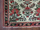 Small Persian Rug 2 x 2.5, Tiny Persian Hamadan Carpet, Cream Red, Floral Medallion, Vintage Wool Rug, Handmade Hand-Knotted Oriental Rug - Jewel Rugs