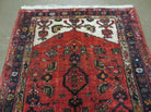 3' 3" X 10' 2" Antique Handmade India Floral Wool Runner Rug Knotted Red # 133 - Jewel Rugs