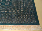 10' X 12' Handmade Pakistani Bokhara Turkoman Dark Green Wool Rug - Jewel Rugs