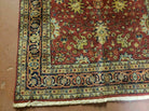 2' 7" X 12' Vintage Handmade Indian Floral Wool Rug Runner Red Oriental Carpet Nice - Jewel Rugs