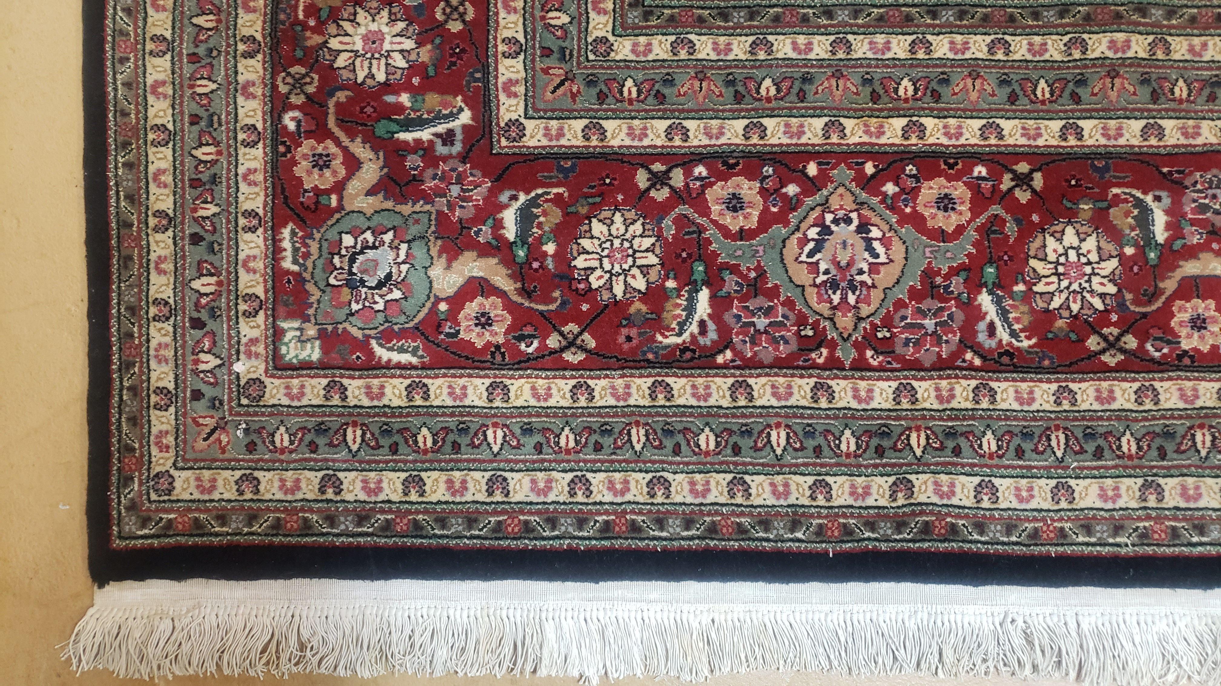 8x10 Pakistan Rug 8 x 10 Pak-Persian Oriental Carpet Very Fine Wool Rug with Silk Accents Herati Mahi Pattern Vintage - Jewel Rugs