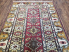 Turkish Caucasian Rug 4x7, Vintage Hand-Knotted Wool Turkish Talish Carpet 4 x 7, Cream, Burnt Orange Carmine Red Area Rug, Bohemian Rug - Jewel Rugs