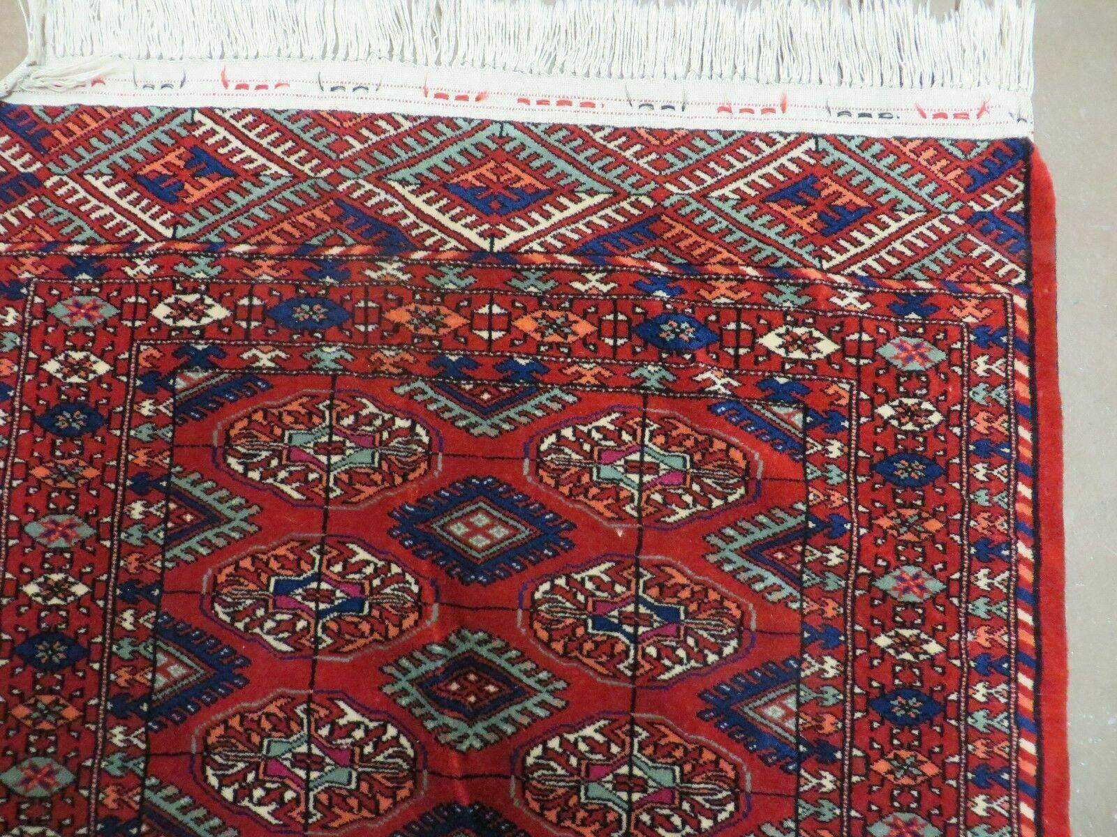 3' X 5' Vintage Handmade Bokhara Turkoman Pakistan Wool Rug Carpet Nice - Jewel Rugs