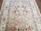 Pak Persian Rug 3x5 ft, Cream Ivory Blues, Light Colors, Hand Knotted Fine Oriental Carpet, Wool Area Rug, Floral, Traditional Rug 3 x 5 - Jewel Rugs