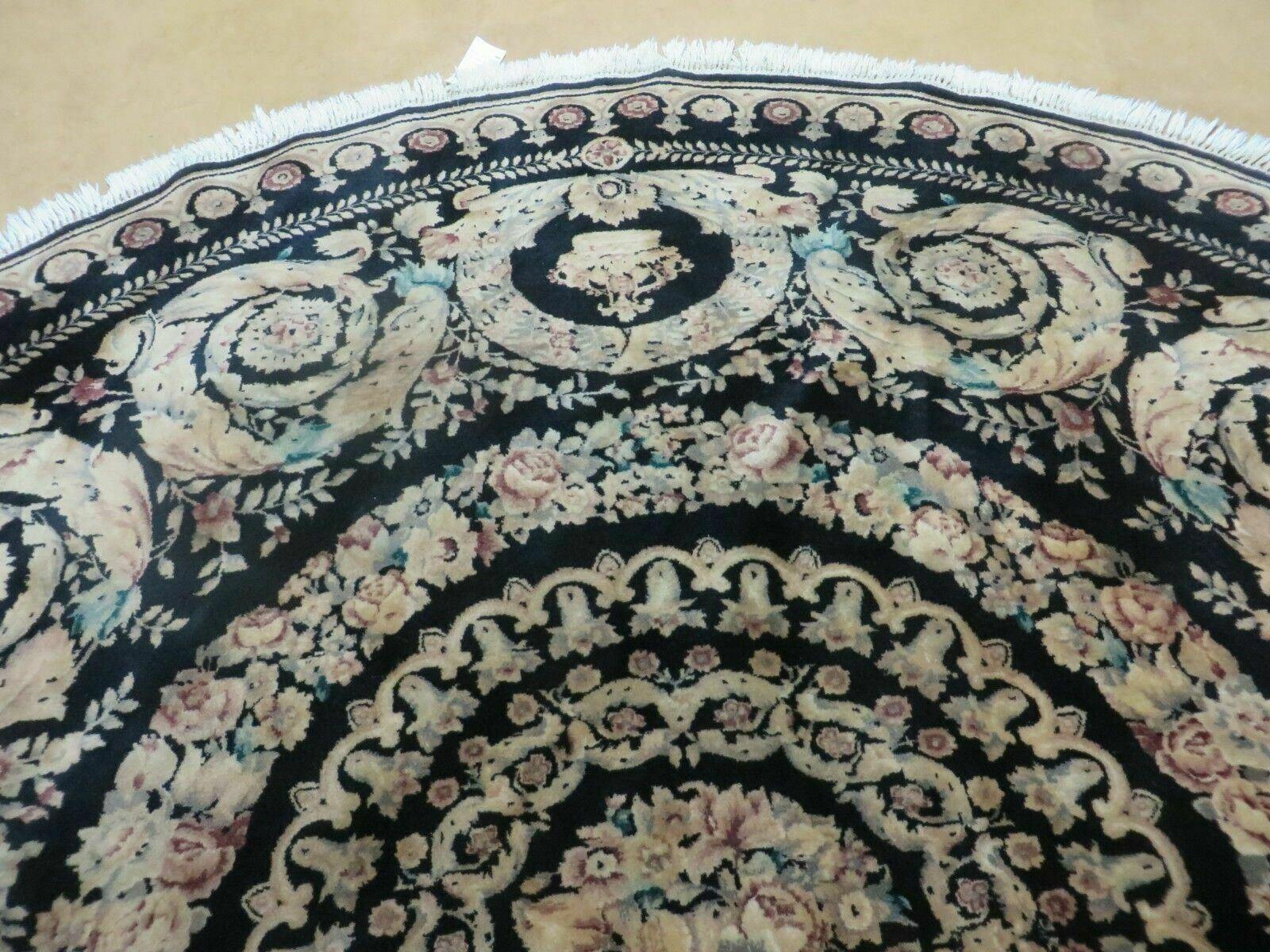 8' X 8' Vintage Handmade Chinese Savonnerie Versailles Pattern Wool Rug Carpet - Jewel Rugs