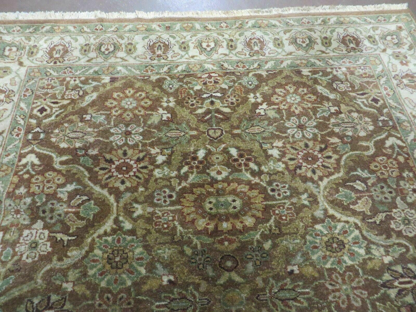 6' X 9' Vintage Handmade India Agra Rug Vegetable Dyes Tea Washed Nice # 819 - Jewel Rugs