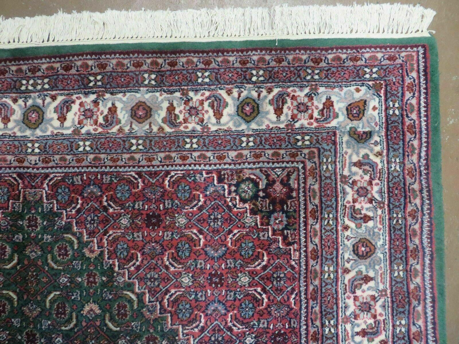 6' X 9' Vintage Handmade India Floral Oriental Rug Hand Knotted Carpet Green - Jewel Rugs