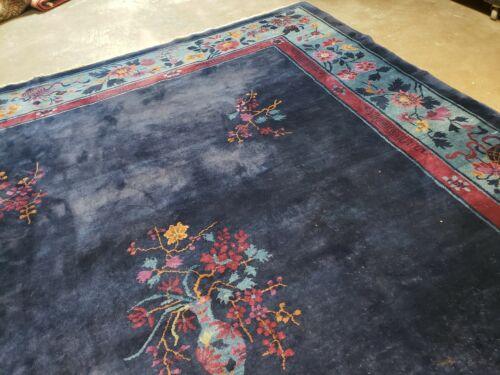 8' X 10' Antique Hand Made Art Deco Nichols Peking Chinese Rug Carpet Blue Nice - Jewel Rugs