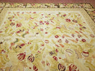 9' X 11' Handmade Chinese Needlepoint Wool Floral Rug Carpet Rose Garden Chic - Jewel Rugs