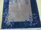 3' X 6' Antique Handmade Chinese Peking Art Deco Wool Blue & Gray Rug with Flowers - Jewel Rugs