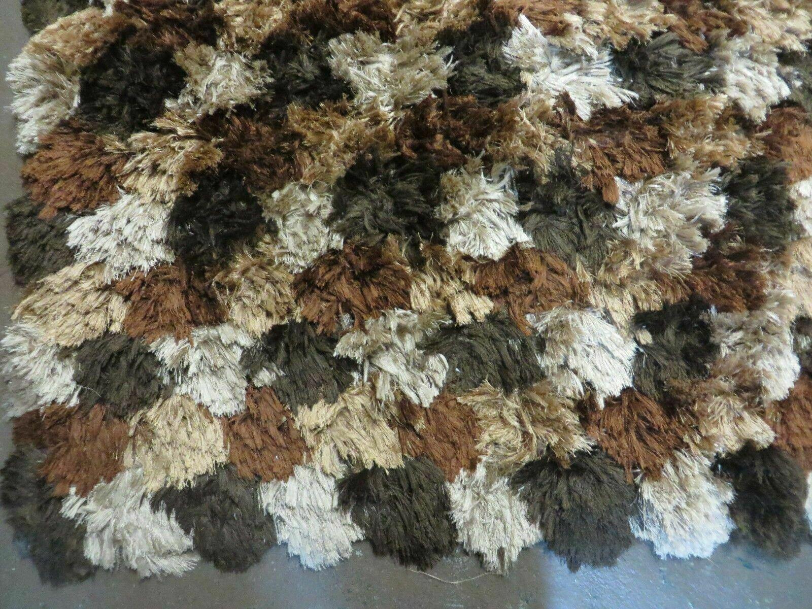 5' X 8' Ultra Plush Shag Rug Thick Pile Silky Rya Style Brown Tan Nice Rug # 82 - Jewel Rugs