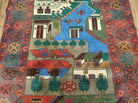 3' 2" X 6" Handmade Afghan Balouch Tribal Wool War Rug Tank Helicopter Tree Wow - Jewel Rugs