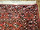 Red Bokhara Rug 7x13, Traditional Turkoman Carpet, Afghani Rug 7 x 13, Afghanistan Carpet 7.3 x 12.9, Hand-Knotted, Vintage, Wool, Nice - Jewel Rugs