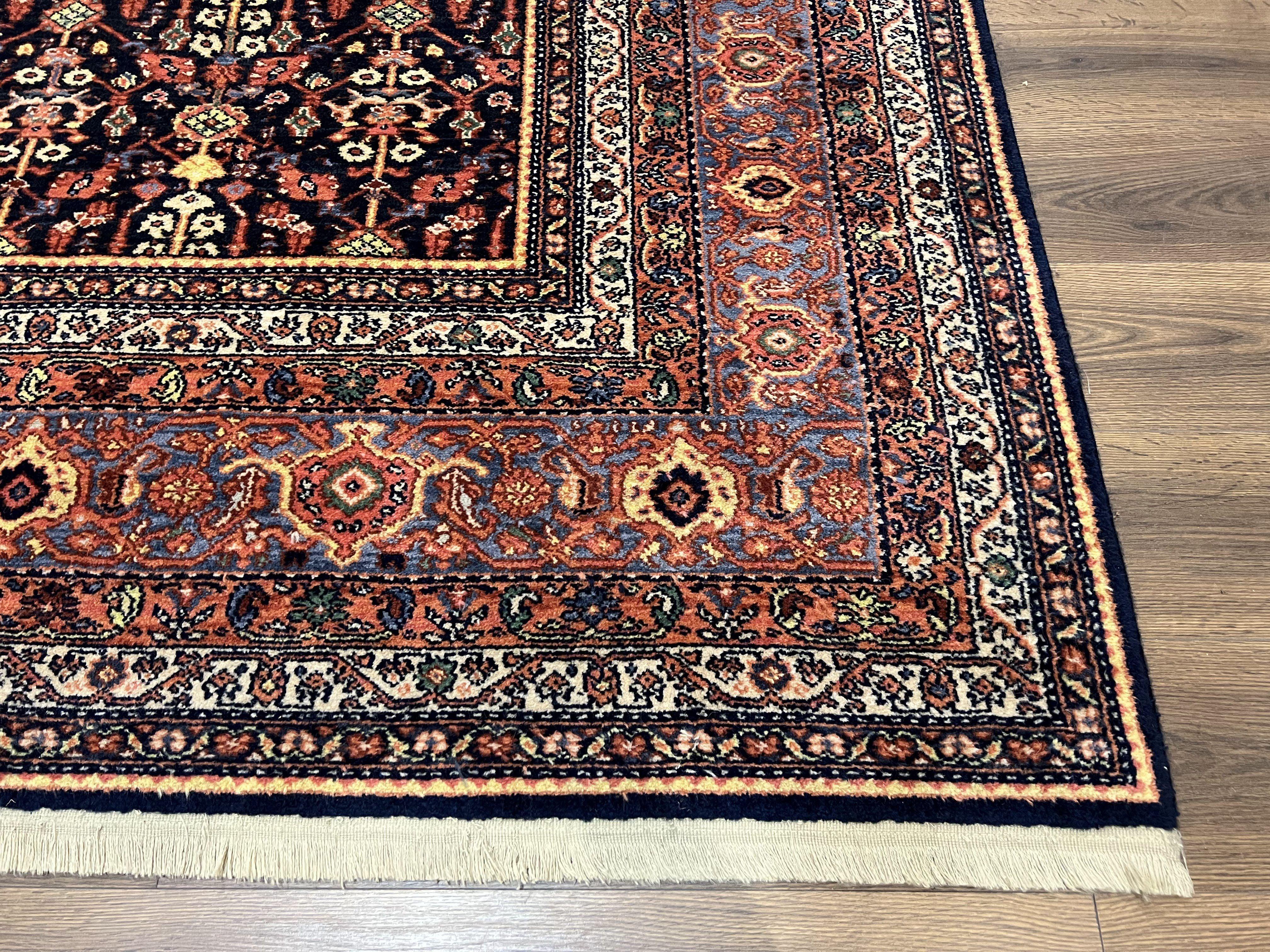 Karastan Rug 8.3 x 11.7 Williamsburg Collection Carters Grove #554, Midnight Blue Red Karastan Carpet, Room Sized Wool Oriental Rug, Allover - Jewel Rugs