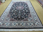 6' X 9' Handmade Fine Indian Traditional Wool Rug Carpet Vegetable Dyes Black - Jewel Rugs