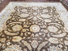 9x12 Vintage Handmade Wool Rug Carpet Indo Mahal Oushak Nice Brown Blue - Jewel Rugs