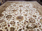 8x10 Handmade Rug, 10 x 8 Oriental Carpet, 8 by 10 Ivory Rug, Fine Wool Rug, Top Quality Rug, Beige Floral Rug Pak Persian Rug, Pakistan Rug - Jewel Rugs