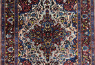 Antique Persian Bakhtiari Rug 5x6 ft, Village Rug, Vegetable Dyed, Red Midnight Blue Gold Tan, Hand Knotted Wool Carpet, Floral Medallion - Jewel Rugs