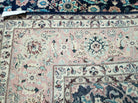 6' X 6' Gorgeous Handmade India Floral Oriental Wool Rug Square Blue Carpet Wow - Jewel Rugs