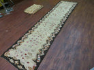 2' 7"X 11' Vintage Handmade Bessarabian Flat Weave Wool Rug Runner Beige and Black - Jewel Rugs